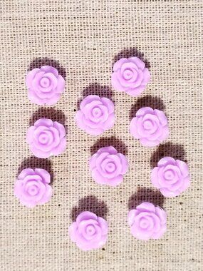 10 Pc Pretty Purple Roses Decorative Photo Display Memo Bulletin Board Push Pins